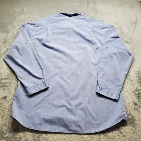 Chef Works Urban Collection Long Sleeve Button Up Chef Shirt Blue Men Sz XL - Picture 2 of 12